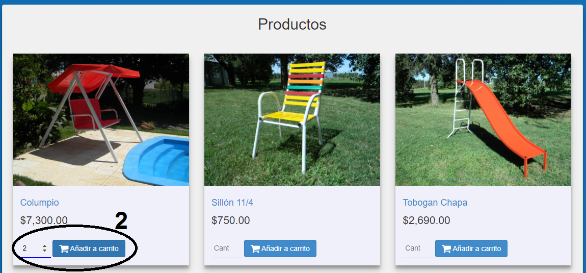 Comprar - Paso 2